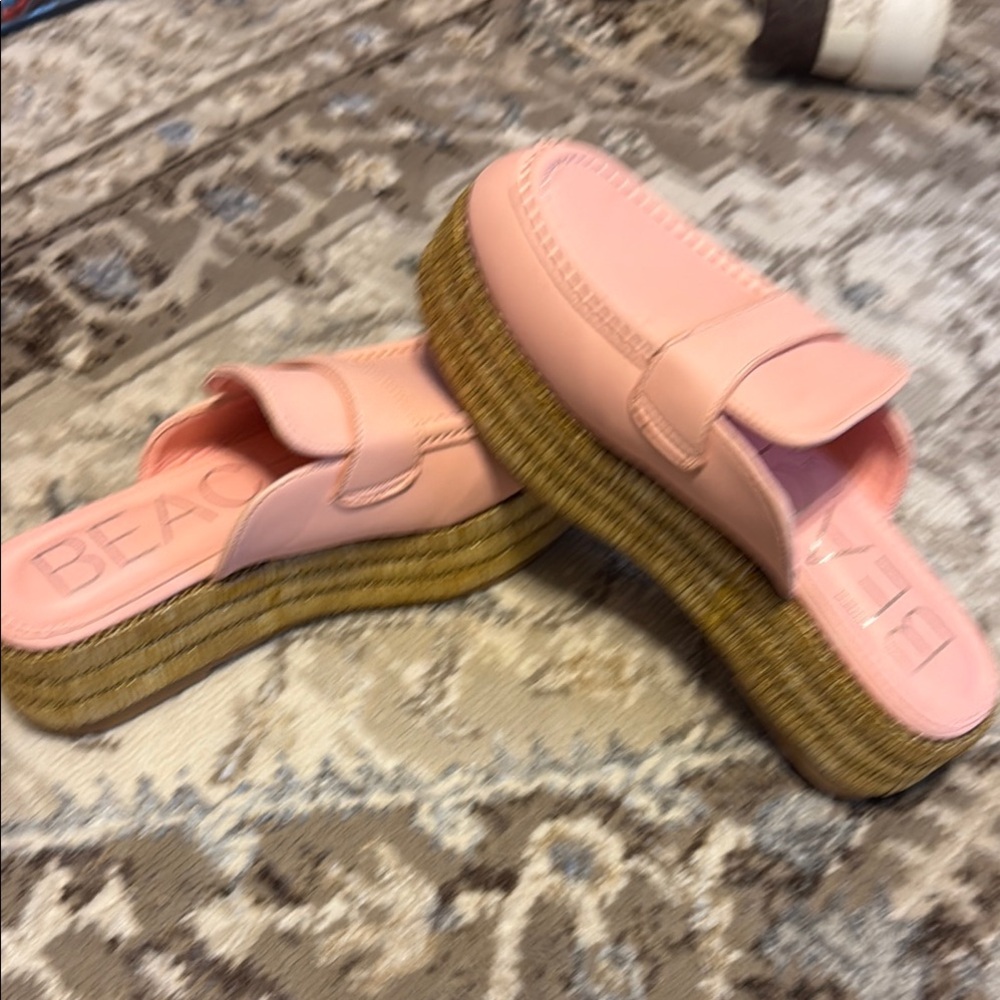 Matisse Pink Mules with Platform Sole